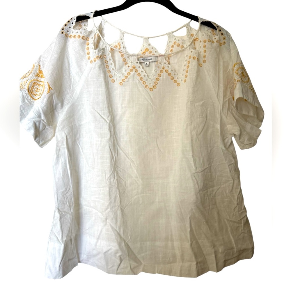 Madewell cotton linen top